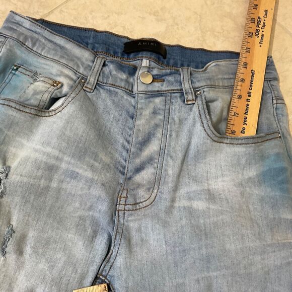 Amiri Jeans City paint size button fly #227 distressed denim. - Picture 12 of 14